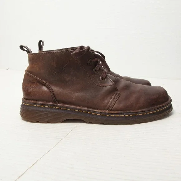 Dr. Martens Reed Boots Mens Size 13 Brown Leather Lace Up Chukka - Picture 4 of 15